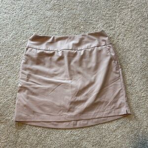 Adidas Women's Tan athletic Skirt with built in shorts size medium long